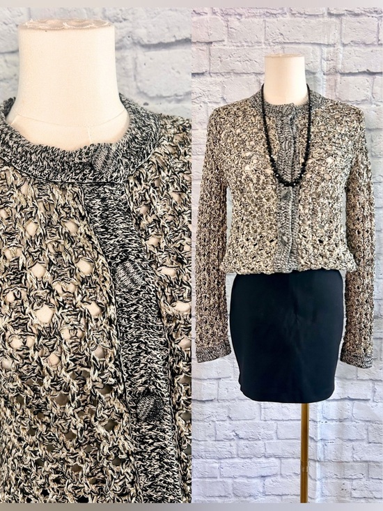 Zara Dresses & Skirts - 2 Piece Styled Outfit ZARA Gold Black Textured Sweater Black Mini Skirt Office